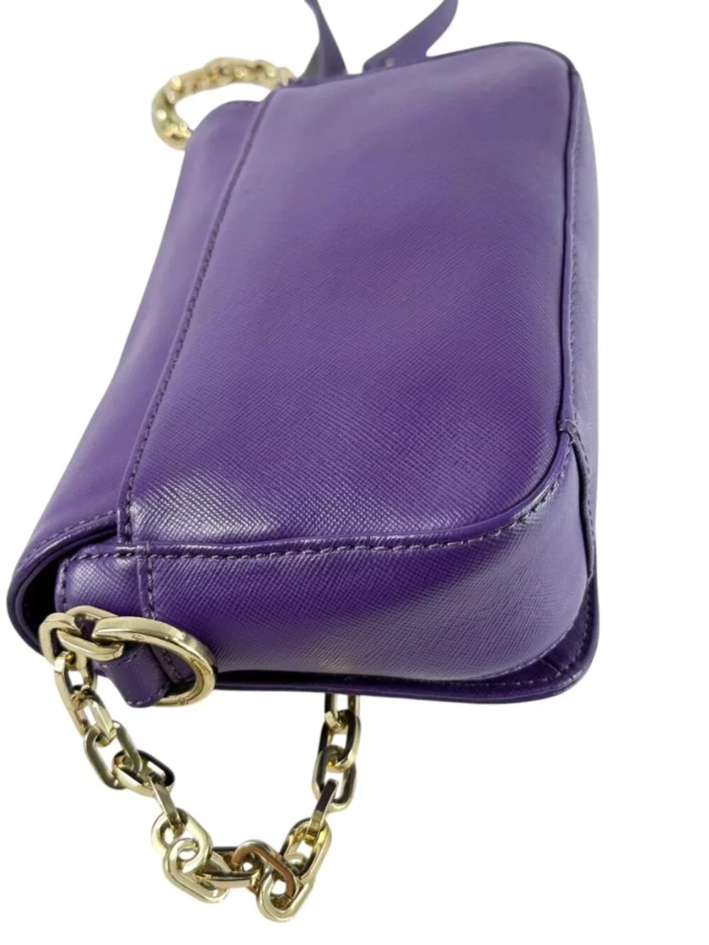 TORY BURCH Robinson Purple Saffiano Leather Crossbody Shoulder Bag